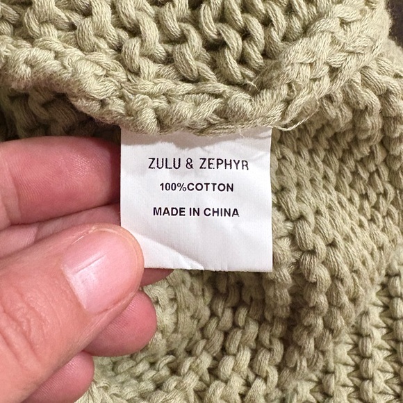 Zulu & Zephyr Olive Ripple Knit Sweater | 4 - Picture 6 of 8